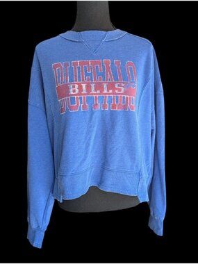 NFL Team Apparel Buffalo Bills Pullover Sweatshirt M Faded Distressed Bills Mafi